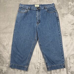 Eddie Bauer Women's Petite Size 18 Blue Denim Capri Jeans